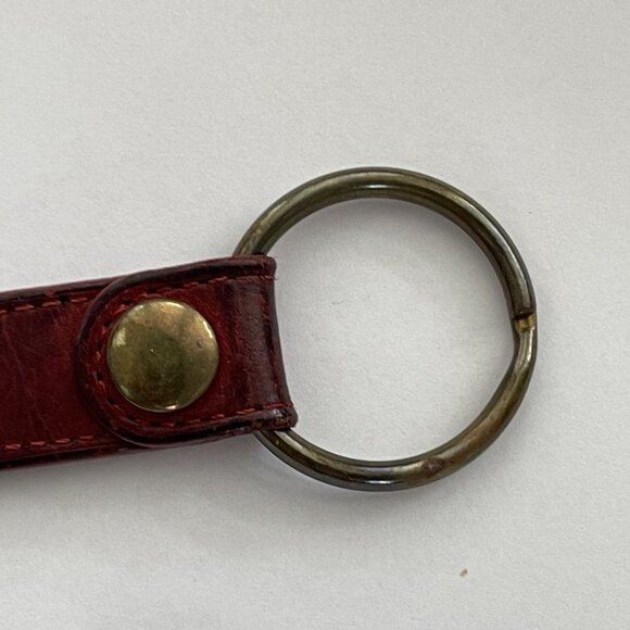 Coach RARE vintage leather Trigger Snap Valet Key Fob RED - Picture 7 of 12